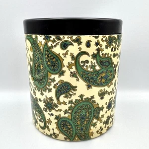 Bote de anidación de contrapunto de colección metal cachemira patrón verde hogar cocina decoración - Imagen 1 de 7