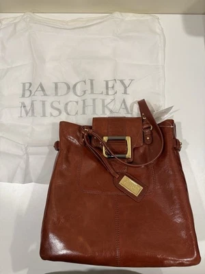 Bolso de Hombro Badgley Mischka Cuero Marrón | De Colección | Nuevo Foto 1 de 4