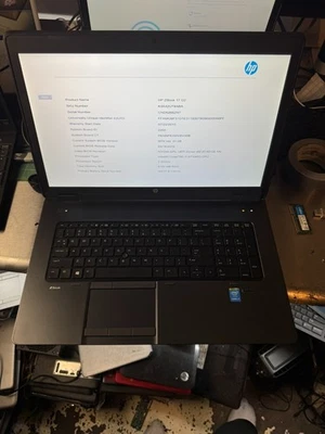 HP ZBook 17 G2 i7-4710MQ 8GB Sin SSD/OS Teclado defectuoso Piezas/Reparación Foto 1 de 4