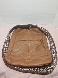 The Sak 2 Way Crossbody Shoulder Bag Tan Leather Adjustable Guitar Style Strap - Picture 1 of 4