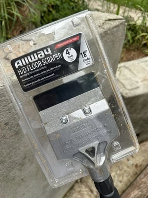 Allway 地板刮刀重型 18 英寸手柄 4 英寸刀片 FS18 07220 免运费 — 第 1/4 张图片