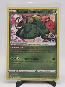 Radiant Venusaur 004/078 Holo Raro Pokemon Go 2022 - Tarjeta Pokemon TCG (Nuevo) - Imagen 1 de 1