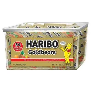 Haribo Goldbears Gummy Candy Original Flavors Tub 54 Ct. - Picture 1 of 4