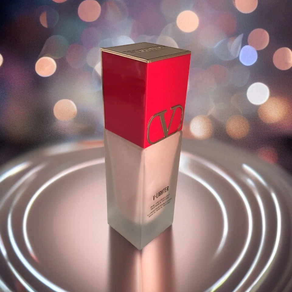 HTF Valentino V-Lighter Dual Use Liquid Face Base & Top Coat 25ml/.84 fl oz ROSA - Image 1 of 4