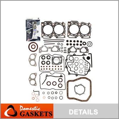Fits 99-03 Subaru Impreza Forester Legacy Outback 2.5L SOHC Full Gasket Set EJ25 - Image 1 of 4