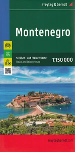 Montenegro Autokarte + Freizeitkarte 1:150000 Straßenkarte von freytag & berndt - Bild 1 von 2