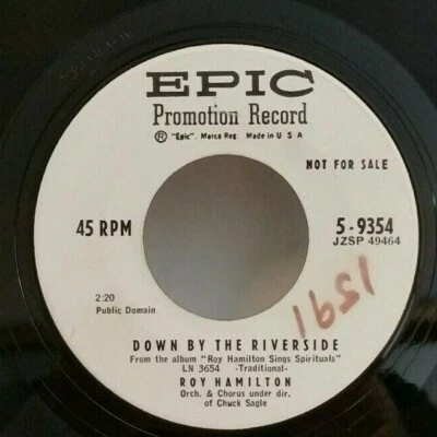 Roy Hamilton  DOWN BY THE RIVERSIDE (R&B PROMO 45) #9354 PLAYS VG++ NO NOISE! - Image 1 of 4