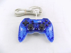 Like New Playstation 3 Ps3 Hori Horipad 3 Mini Wired Clear Blue Controller - Picture 1 of 2