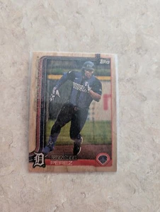 2025 Topps Series 2 WENCEEL PEREZ Wood 25/25 bookend insert - Picture 1 of 2