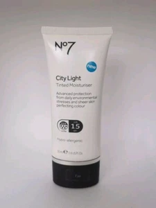 Boots No7 City Light Tinted Moisturiser FAIR 50ml New Sealed SPF 15 Rare x1 - Picture 1 of 4