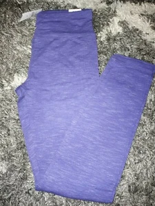 Girls justice full length legging size 8 new heathered grape - Picture 1 of 2