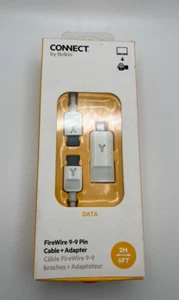 Câble Connect Belkin FireWire 9-9 broches + adaptateur 2 mètres neuf - Photo 1/4