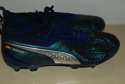 NACHO MONREAL ARSENAL MATCH WORN BLUE PUMA SAMPLE FOOTBALL BOOTS not shirt  - Image 1 of 4