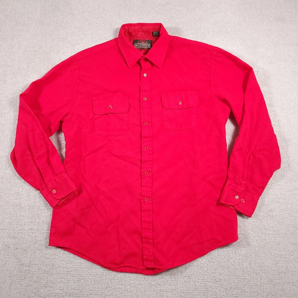 Greatland Sportswear Button Up Shirt Mens Large Red Long Sleeve Outdoors - Image 1 of 4