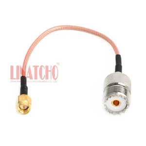 Cable de extensión pequeño 15 cm 50OHM 50-1,5 RG316 SMA macho a UHF M SO239 hembra - Imagen 1 de 10