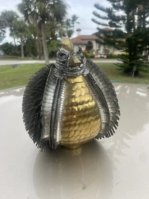 MCM Mid-Century Modern Brutalist Mixed Metal Owl Sculpture By Sergio Bustamante - Image 1 of 4