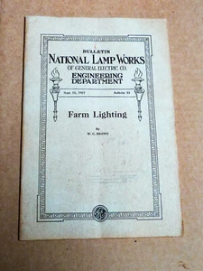 vtg 1927 General Electric Farm Barn Lighting Catalog National Lamp Works - Picture 1 of 5