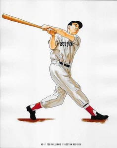 Ted Williams Photo Artwork Boston Red Sox Photo Art 8x10 Baseball Photo Artwork - Imagen 1 de 1