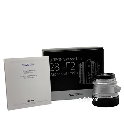 New VOIGTLANDER Ultron Vintage Line 28mm f2 Type II Lens - Silver VM Mount - Image 1 of 4