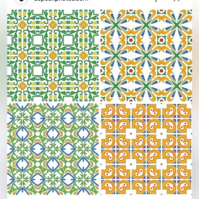 Papel pintado de mosaico pelar y pegar salpicadero colorido azulejo geométrico 15,75” x 78,75” Foto 1 de 4