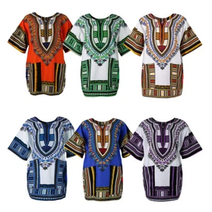 Damen Sommer Boho Partydkleid Afrikanisch Dashiki Bodycon Kleid Minikleid Tunika - Picture 1 of 18