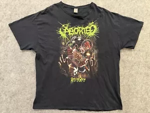 Aborted RetroGore Men’s Black T Shirt Size 2XL - Picture 1 of 7