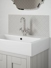 Laura Ashley Bathroom Splashback Mr Jones Slate White Self Adhesive 600 x 250mm