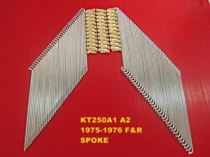 Fit KAWASAKI KT250A1 A2 1975-1976 F & R SPOKE SET 72 Pcs. NIPPLE GOLD JAPAN[mi] - Picture 1 of 7