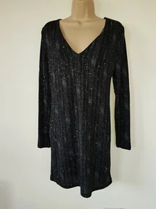TOPSHOP Rainbow Metallic Sparkle Glitter Corset Dress UK 12 Lace-Up Long Sleeve - Picture 1 of 12
