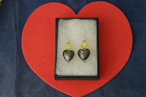 Beautiful Murano Glass Earrings 3.5 Cm. Long + Hooks - Picture 1 of 5