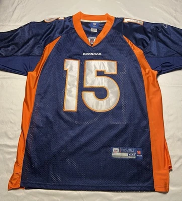 Camiseta deportiva azul y naranja talla 50 NFL Equipment #15 Tebow Denver Broncos Foto 1 de 4