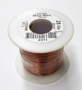 MW28-1, 28 Gauge Insulated Magnet Wire 1 Pound Roll (1,989' Approx.) 28AWG - Picture 1 of 1