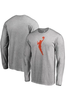 Camiseta manga larga Fanatics gris jaspeado WNBA Gear logotipo primario talla pequeña nueva con etiquetas Foto 1 de 4