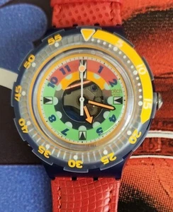 Swatch Uhr LOBSTER SDN118 1995 Scuba New Old Stock - Bild 1 von 9