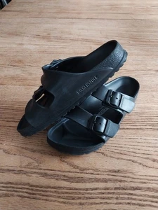 Birkenstock Arizona Eva 36 Womens Sz 6 Black 2 Strap Adjustable Comfort Sandals - Picture 1 of 7