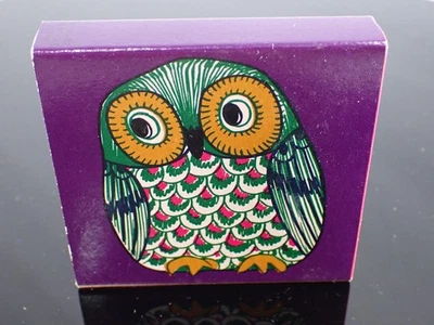 Arte pop gráfico búho púrpura completo de colección de Japón diseño de mediados de siglo Foto 1 de 4