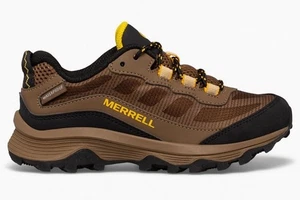 Merrell Moab Speed Low Hiking Shoes Youth Size 4 Black Brown - Picture 1 of 10