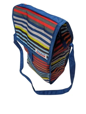 PackIt Freezable Lunch Bag Foldable Cooler Multicolor Striped Carry Strap School - Image 1 of 4