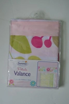 Cenefa de ventana de pétalos infantiles de verano rosa verde azul floral decoración de enfermera NUEVO Foto 1 de 2