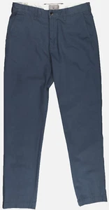M&S Mens Marks and Spencer Blue Slim Trousers Size 42 Leg 32 LABEL FAULT - Picture 1 of 8