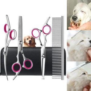4pcs Professional Pet Grooming Scissors Set Dog Cats Grooming Ultra Shears Kit - Picture 1 of 12