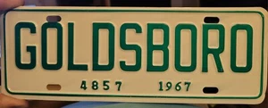 1967 Goldsboro NC License Plate - Picture 1 of 3