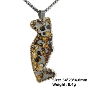 Meteorite pendant, Seymchan Pallasite Meteorite pendant Necklace -QB304 - Picture 1 of 6