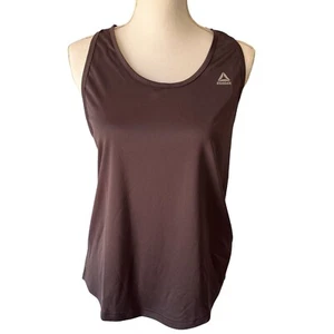 Reebok Dark Grey Perform Mesh Racerback Athletic Tank Top Womens Size Medium NEW - Picture 1 of 7