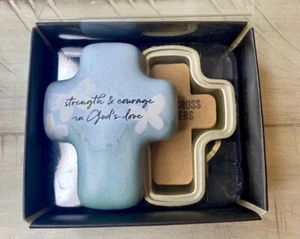 Strength & Courage - Cross Keepsake Dish By Artful Cross Keepers - Picture 1 of 6