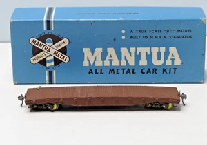 All Metal VINTAGE MANTUA  HO FLAT CAR No. 308 PAINTED "BOWED" L-183 - Picture 1 of 8