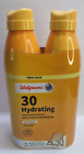Twin Pack Walgreens 30 Hydrating Broad Spectrum SPF 30 5.5 oz each Exp. 10/2025+