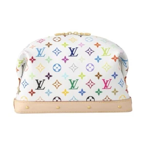 Louis Vuitton x Takashi Murakami Multicolor White Cosmetic Pouch GM M13743 - Picture 1 of 15