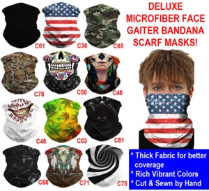 Deluxe Tube Bandana Scarf Neck Gaiter Head Face Mask Multi-use Outdoor Cap Lot - Picture 1 of 215