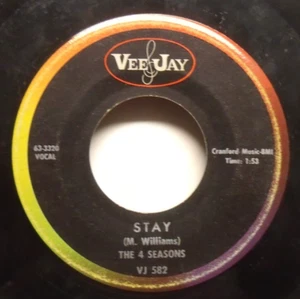 The 4 Seasons - Stay - 1964 Vocal Group 45 on Vee-Jay - Picture 1 of 2